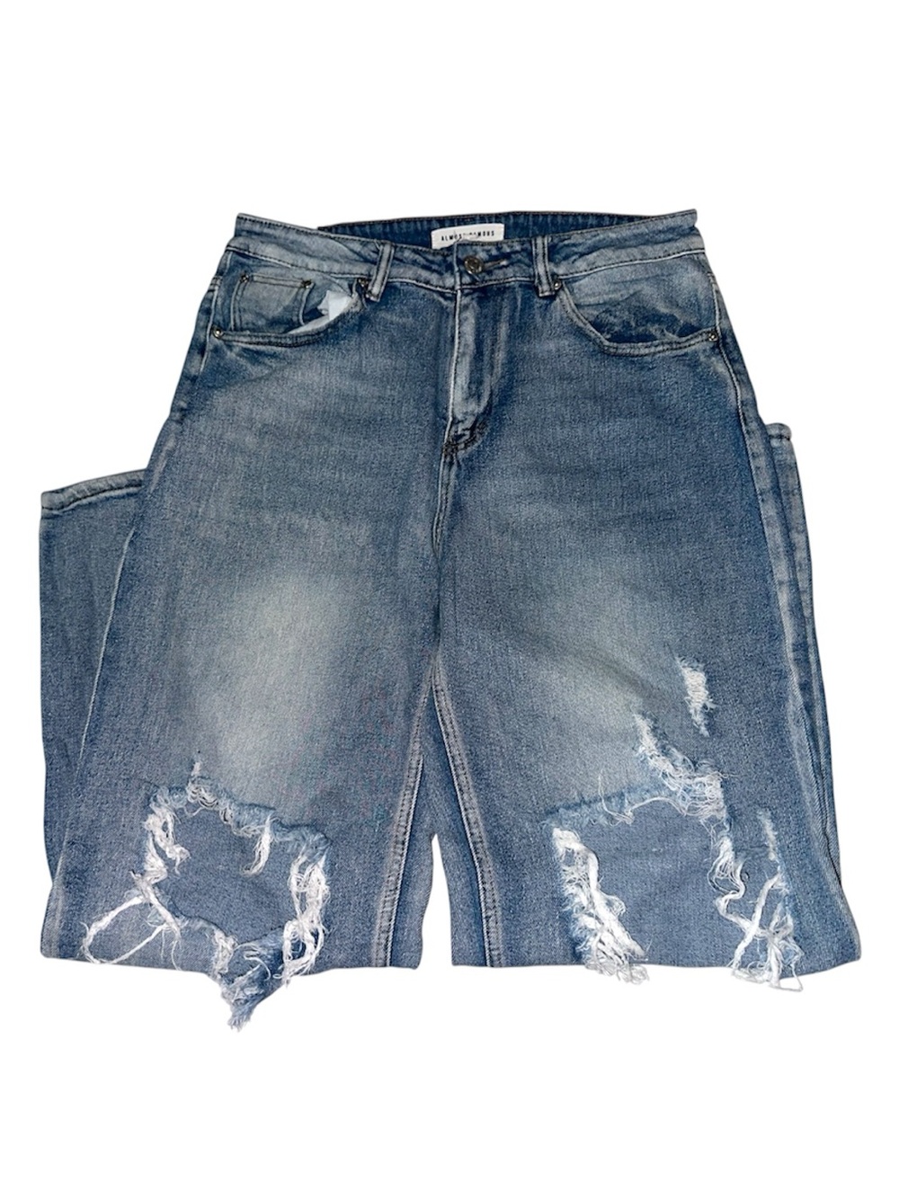 Almost Famous Distressed Blue Relaxed Jeans